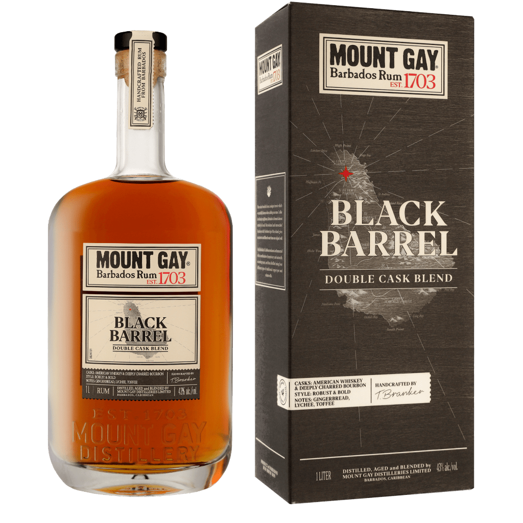 Mount Gay Black Barrel 1ltr Rum + Giftbox