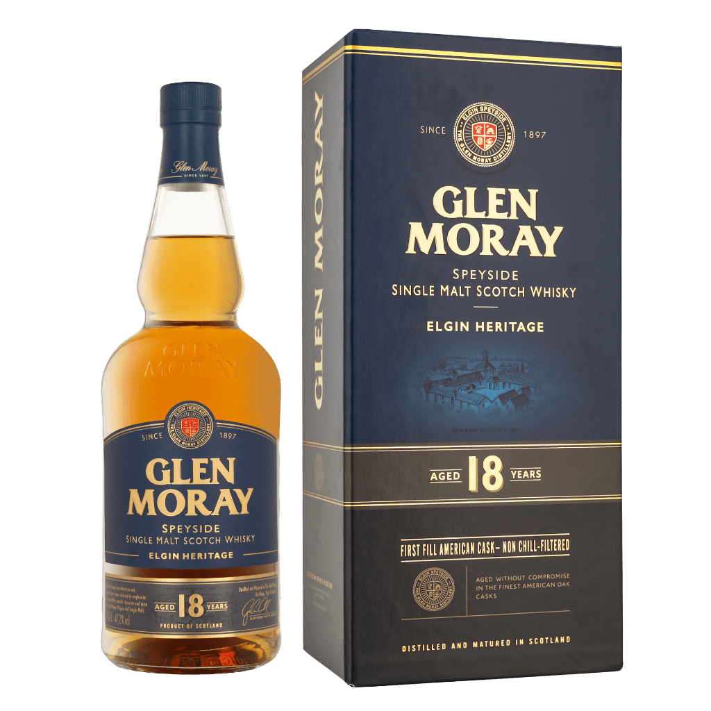 Glen Moray 18 Years 70cl Single Malt Whisky + Giftbox