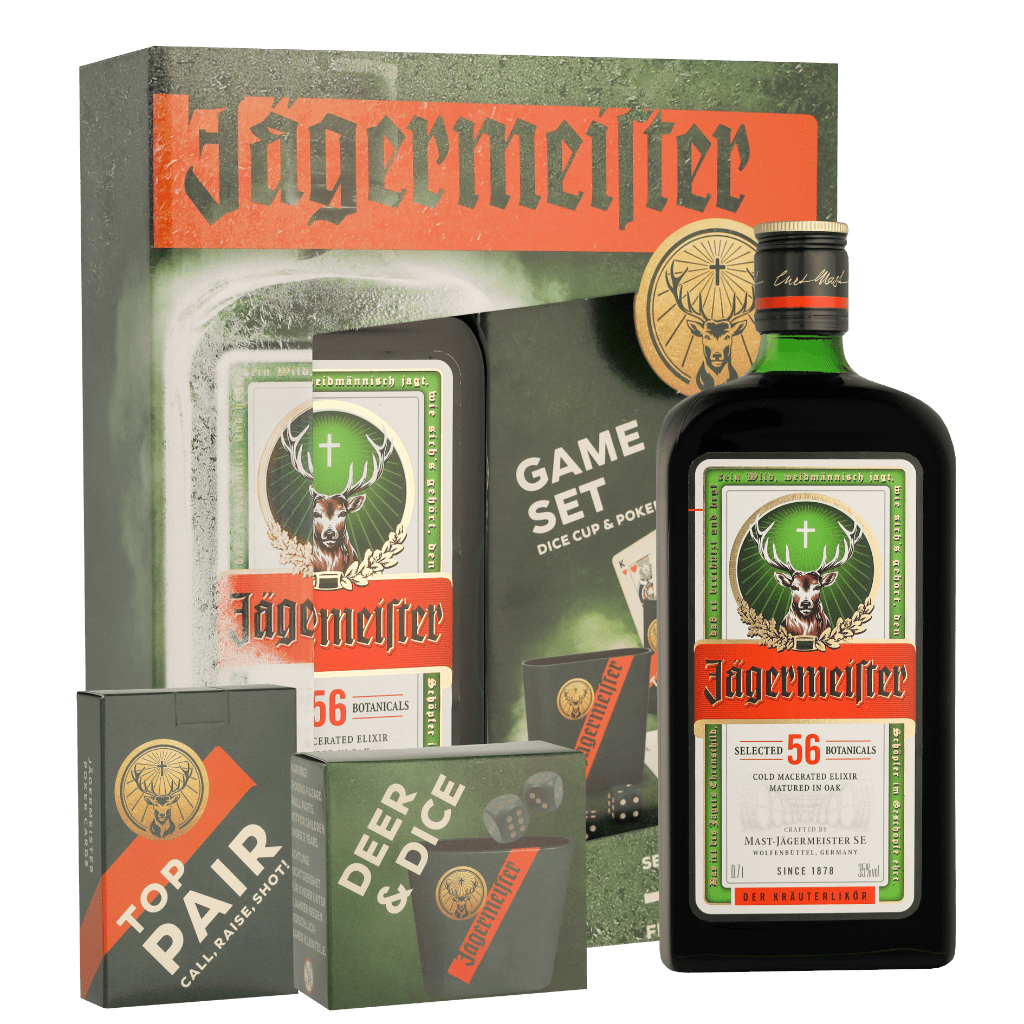 Jagermeister + Gameset 70cl Likeur Geschenken