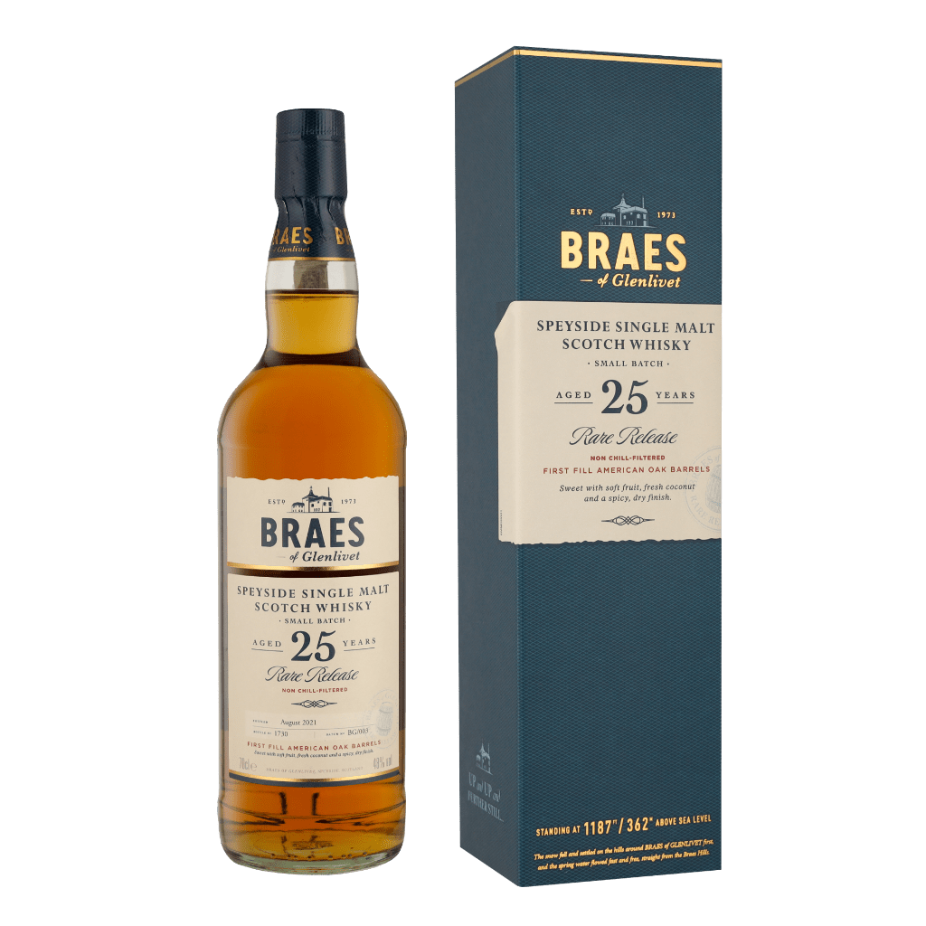 Braes Of Glenlivet 25 Years 70cl Single Malt Whisky + Giftbox