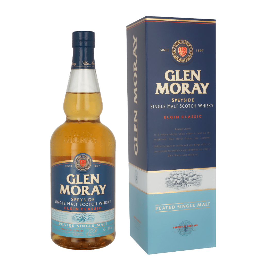 Glen Moray Peated 70cl Single Malt Whisky + Giftbox