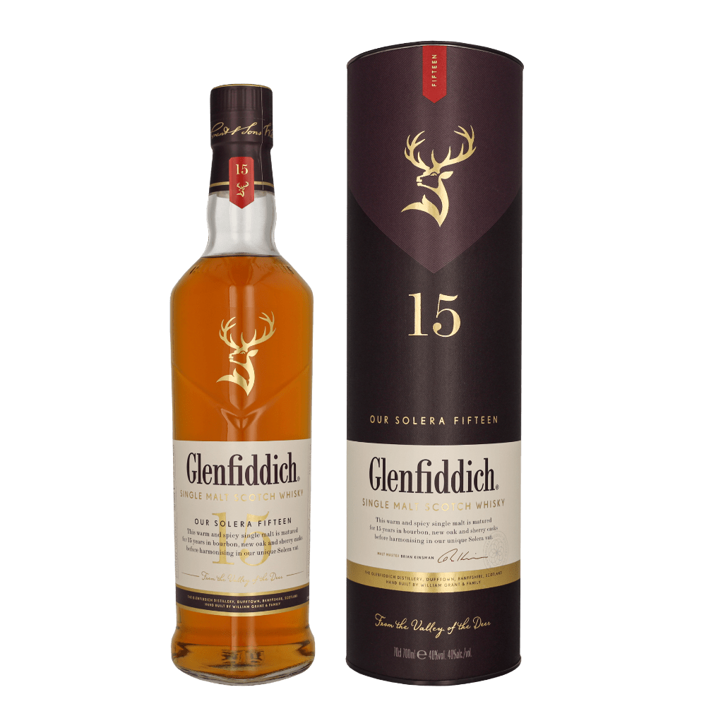 Glenfiddich 15 Years Unique Solera 70cl Single Malt Whisky + Giftbox