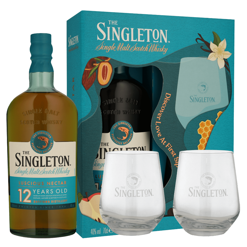 The Singleton 12 Years + 2 glazen 70cl Whisky Geschenken