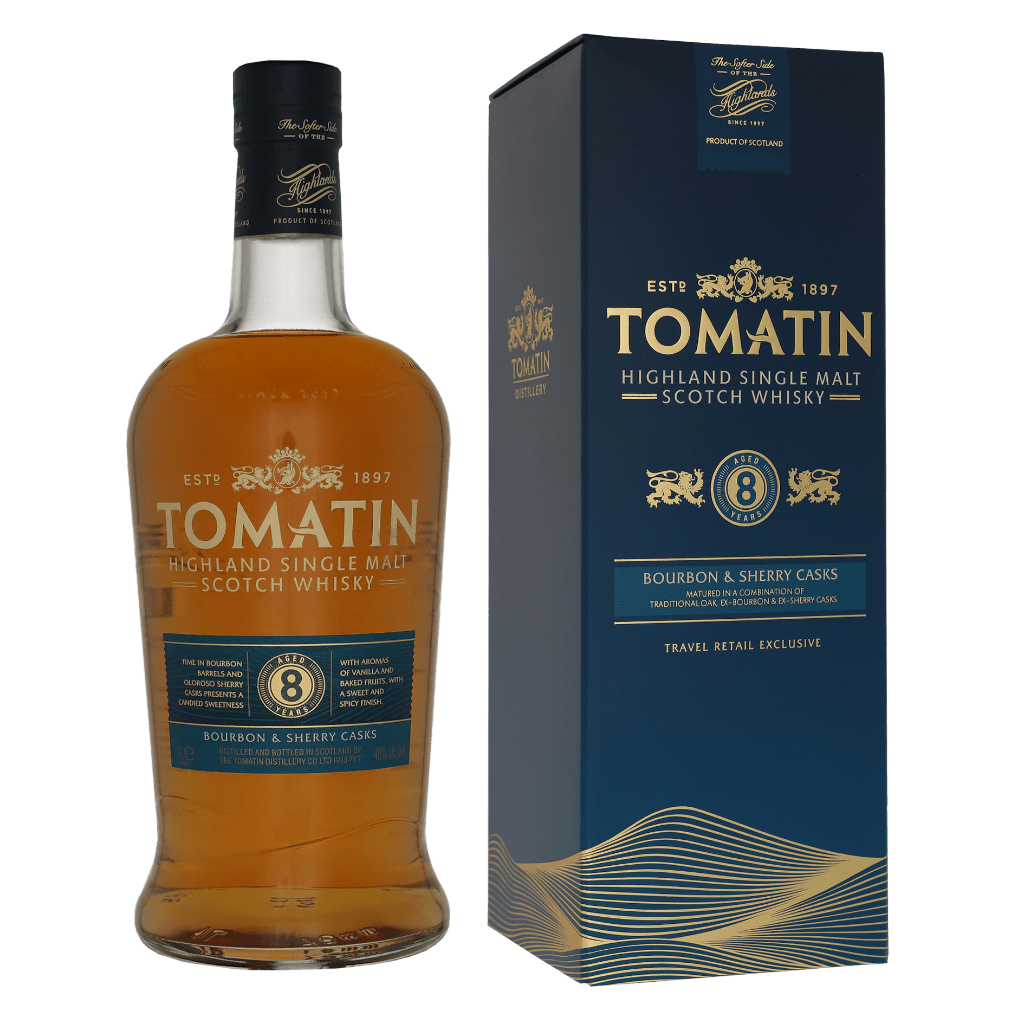 Tomatin 8 Years 1ltr Single Malt Whisky + Giftbox