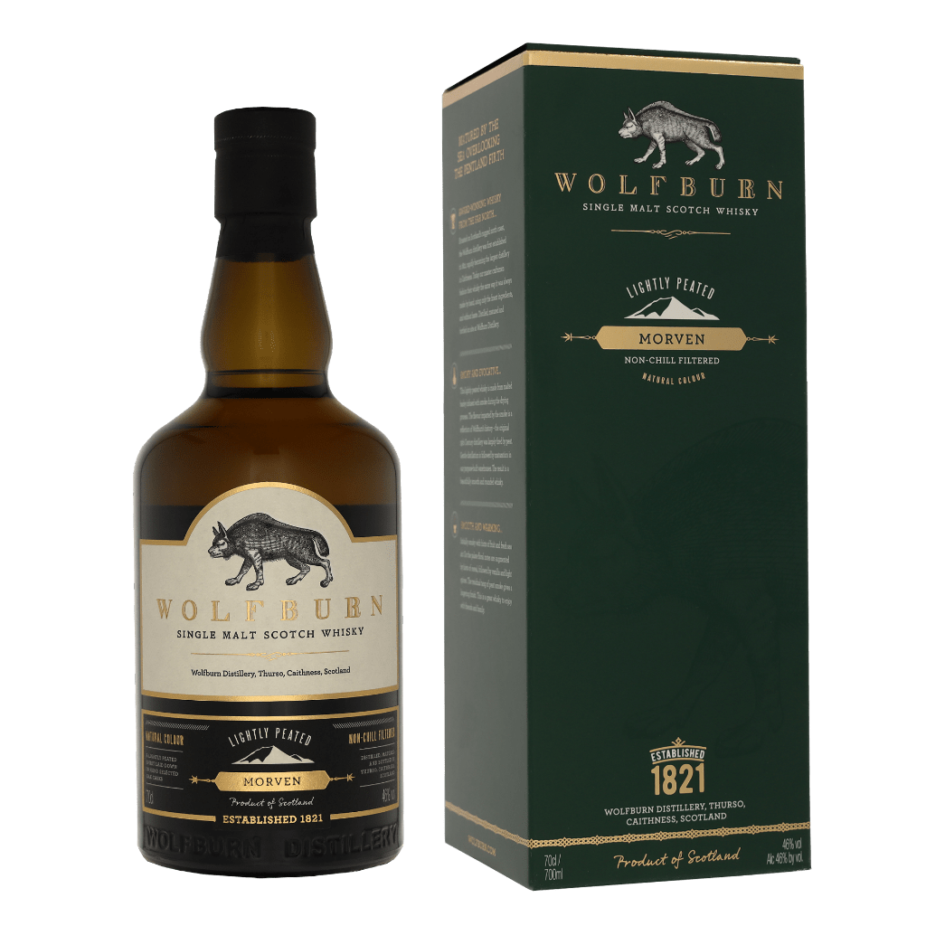 Wolfburn Morven Lightly Peated 70cl Single Malt Whisky + Giftbox