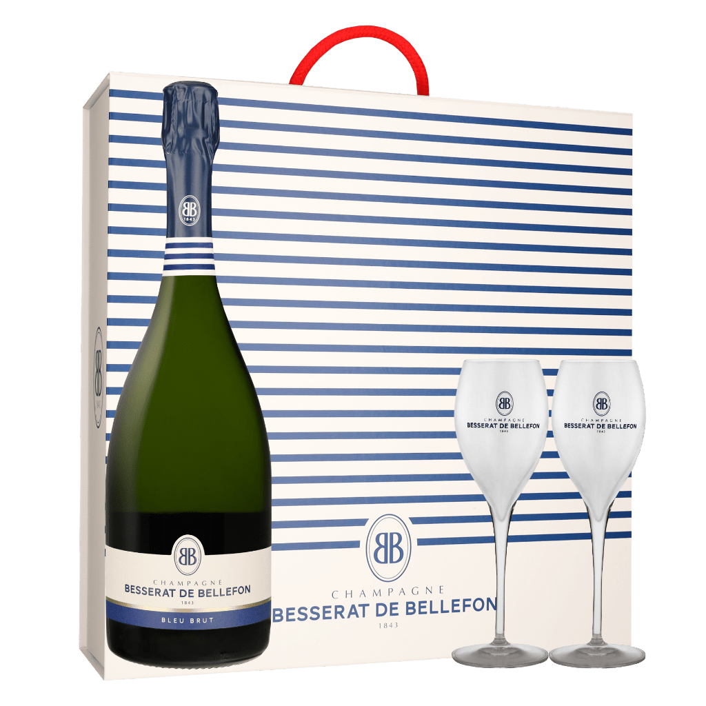 Besserat De Bellefon Coffret Bleu + 2 glazen 75cl Geschenken