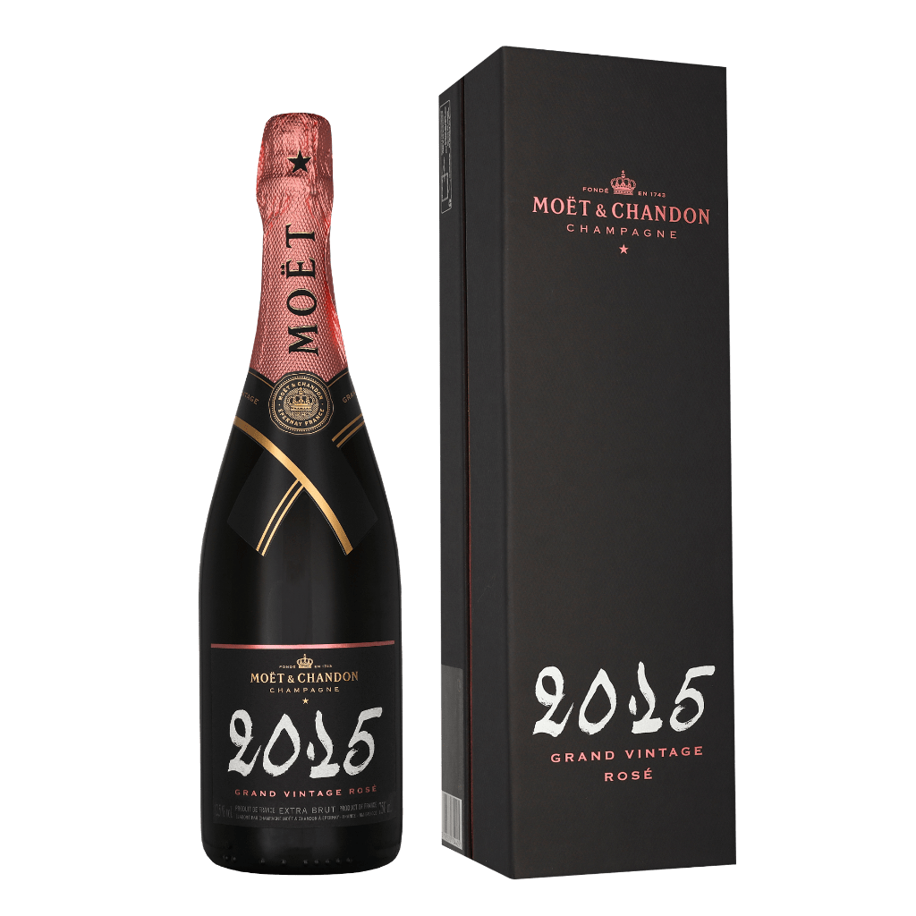 Moet & Chandon Grand Vintage Rose 2015 75cl Champagne + Giftbox