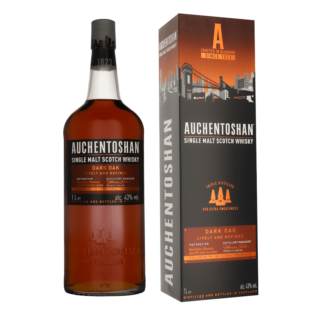 Auchentoshan Dark Oak 1ltr Single Malt Whisky + Giftbox