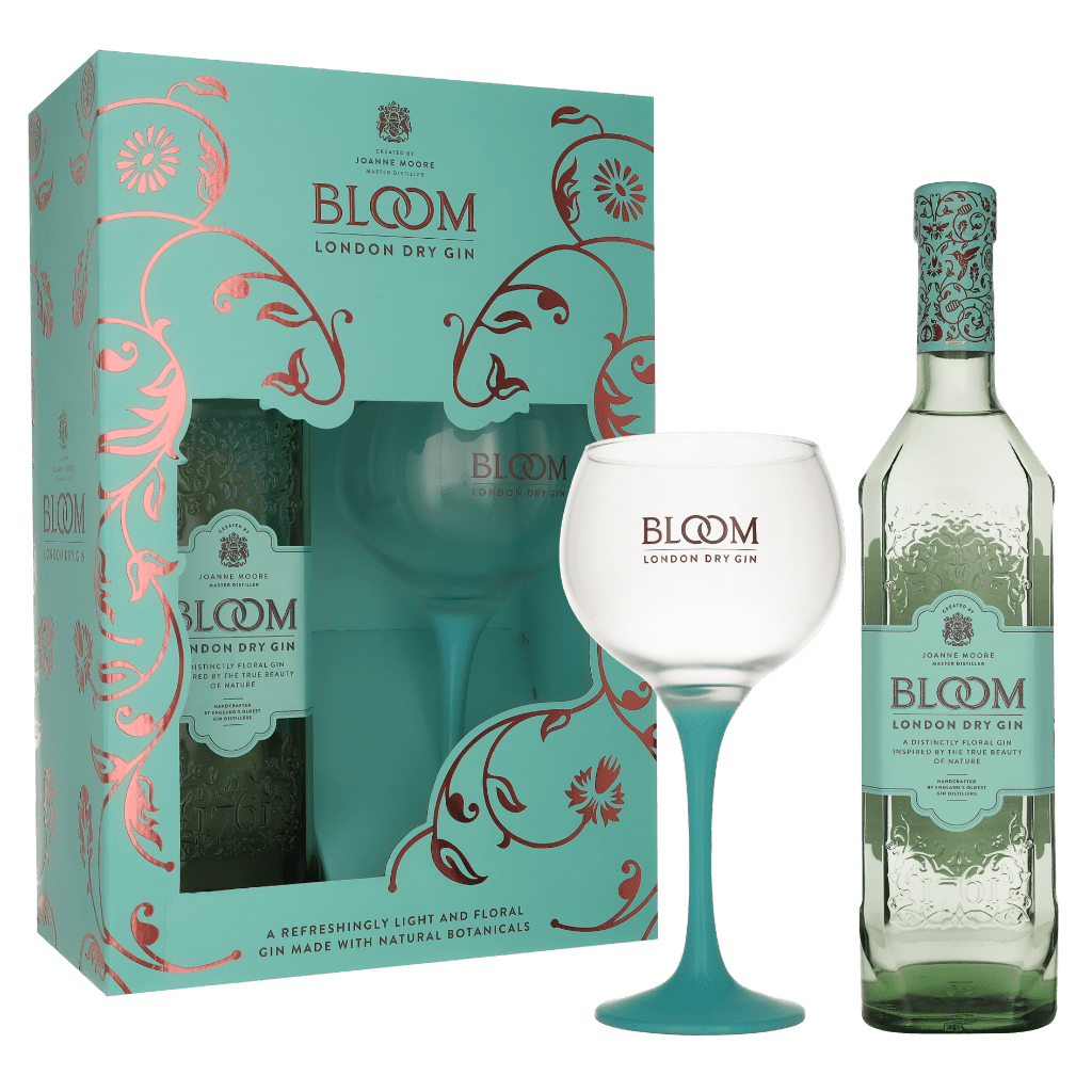 Bloom Giftset + Copa Glas 70cl Gin Geschenken