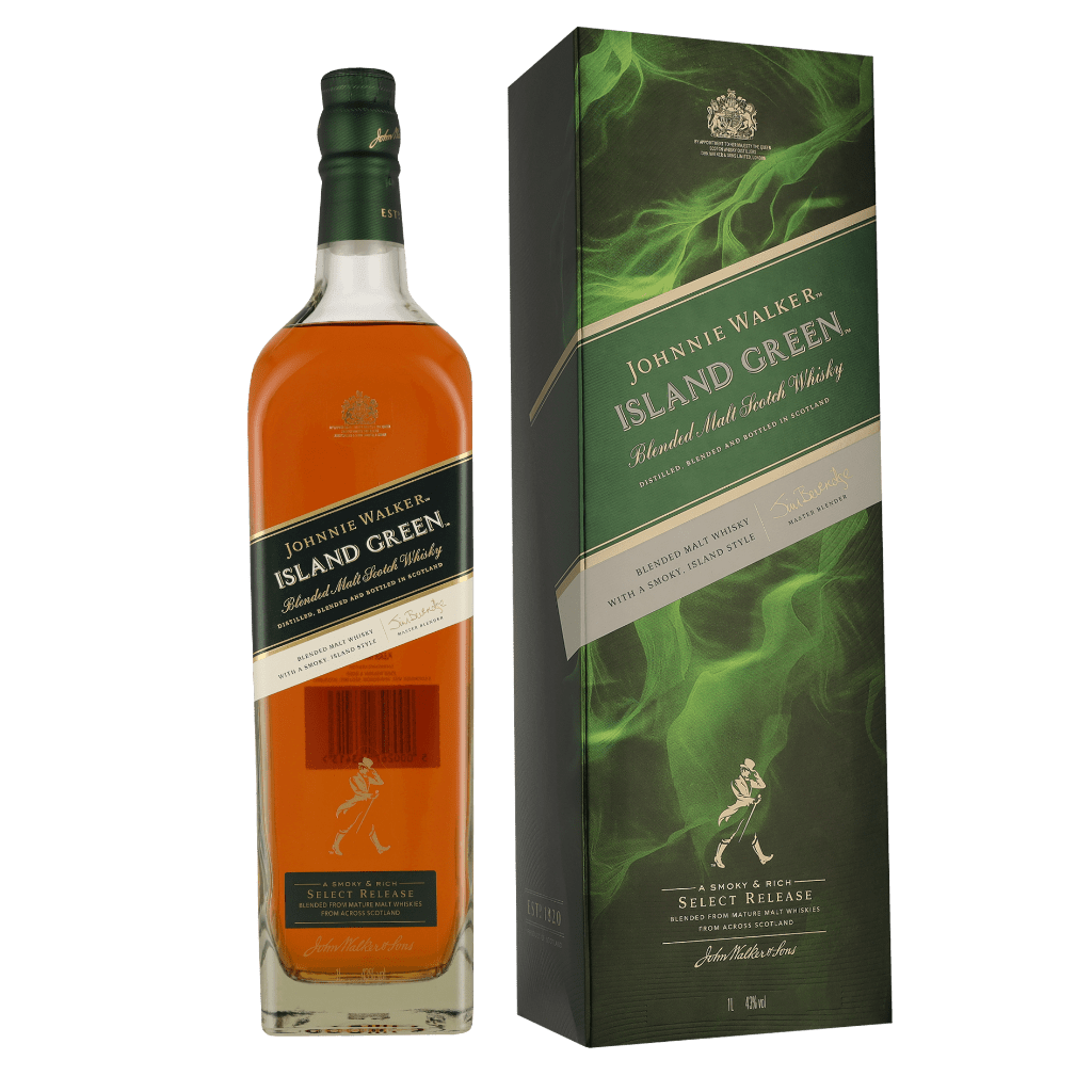 Johnnie Walker Island Green 1ltr Blended Whisky + Giftbox