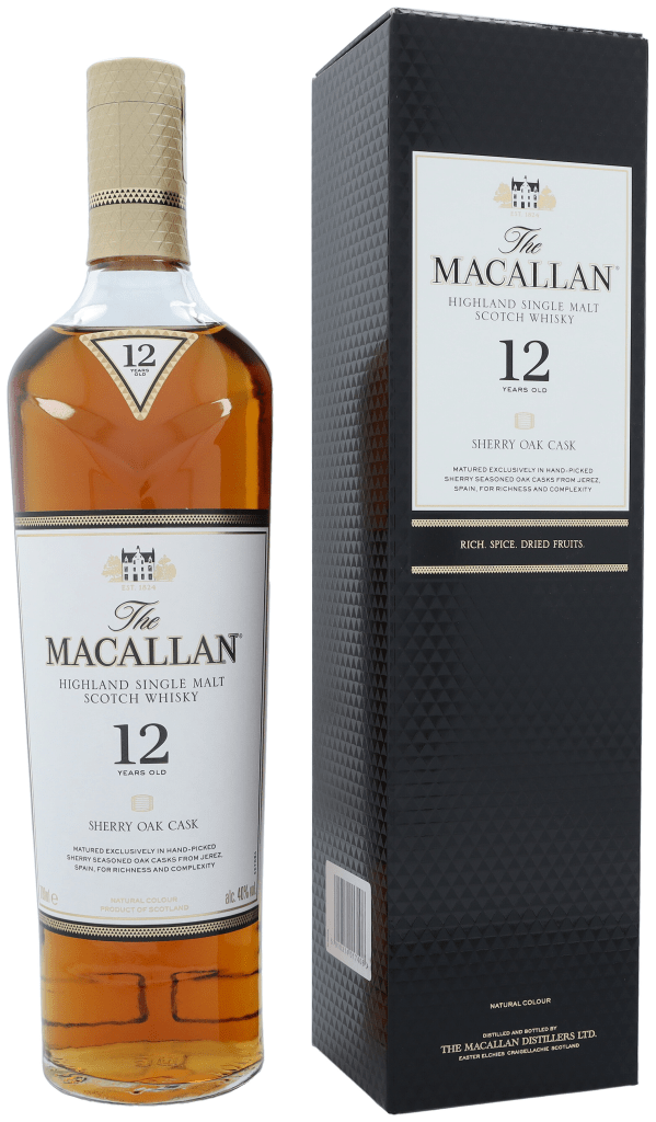 The Macallan 12 Years Sherry Oak 70cl Single Malt Whisky + Giftbox