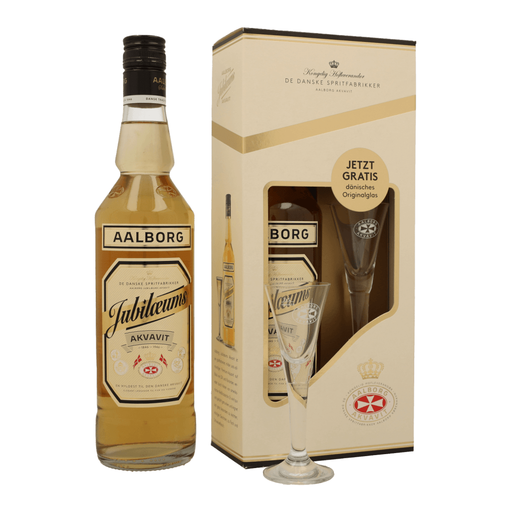 Aalborg Jubileum + 1 glas 70cl Geschenken