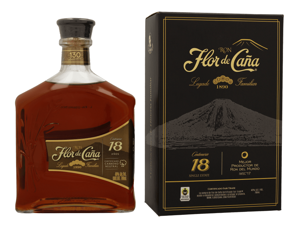 Flor De Cana 18 Years 70cl Rum + Giftbox