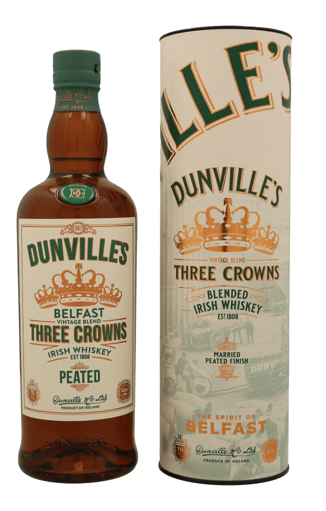 Dunville&apos;s Three Crowns Peated 70cl Blended Whisky + Giftbox